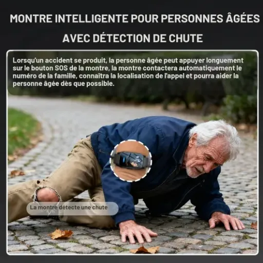 Avis Bracelet Alarme Personne Âgée VCYEX sb/4 : une montre SOS simple avec GPS et détection de chute