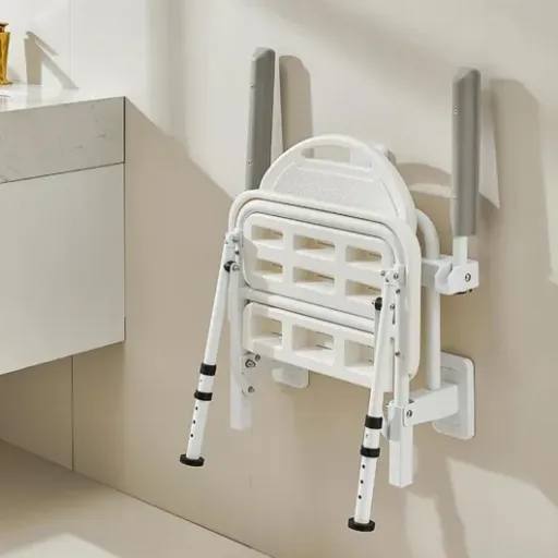 Avis HEYOUTH Siège de Douche Rabattable : plus de sécurité sous la douche sans encombrer la salle de bain