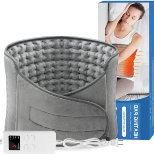 Avis STUOGYUM Coussin Chauffant Electrique 120x30 : la grande ceinture lombaire qui veut chauffer tout le dos