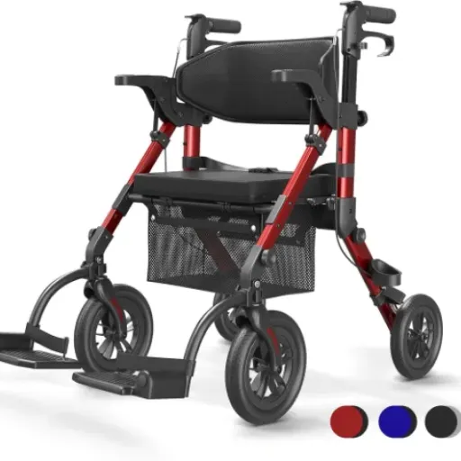 Avis VOCIC Déambulateur Fauteuil Roulant 2 en 1 : le combo mobilité / transport qui vise le pratique