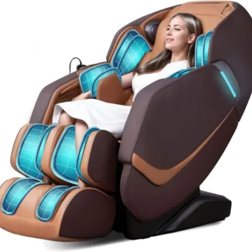 Avis RelaxRelife Fauteuil de Massage Complet C3-brun : un fauteuil 3D Zero Gravity bien équipé pour la détente à la maison