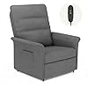 FLEXISPOT Fauteuil Relax Électrique, Fauteuil Inclinable avec Dossier Réglable 105°-155°, Fauteuil TV pour Chambre, Salon et Home cinéma, Gris Fumé 82*77*104 Gris Fumé