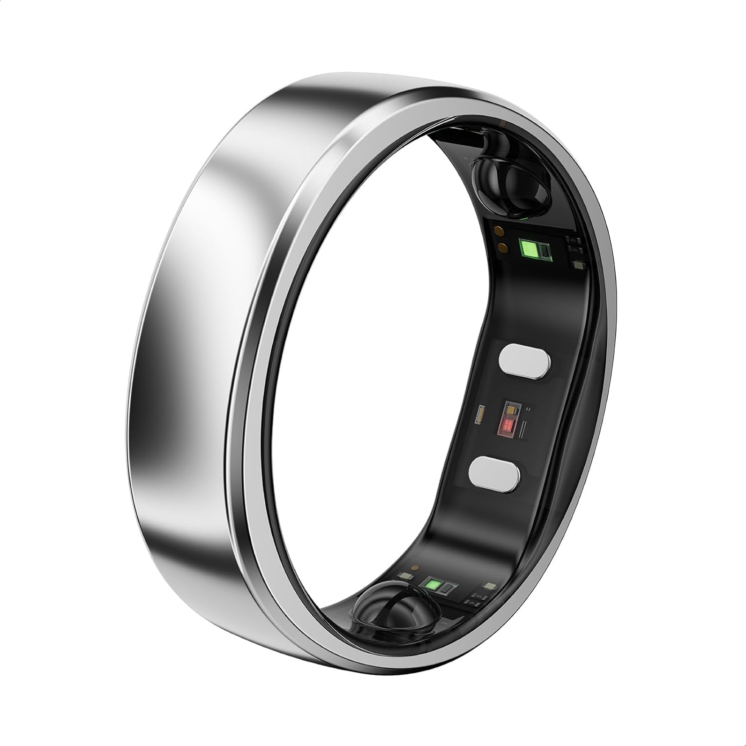 RingConn Gen 2 Air, Ultra-Fine Smart Ring avec IA, autonomie de 10 Jours, Bague connectée Homme&Femme, du Sommeil, du Stress et de la fréquence Cardiaque, iOS&Android Compatible (Galaxy Silver, 10) 10 Argenté
