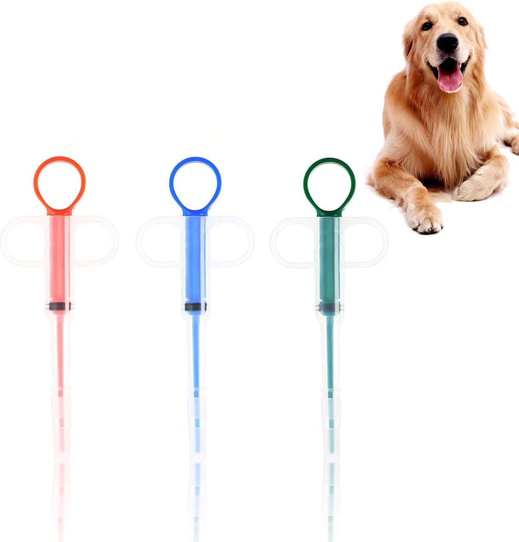 FMYODWU 3 Pièces Lance Pilule Chat pour Animaux Domestiques en Silicone pilule contraceptive pour chat Pet Pill Dispenser Réutilisable et Sécurisé Seringue Compagnie lance pilule pour chat