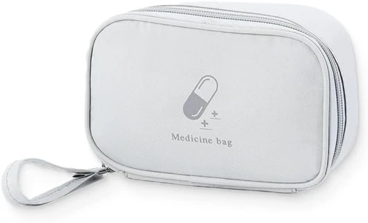 JEYORZY 1 Pièces Trousse de Secours Vide, Trousse Pharmacie Voyage, Boite Pharmacie, Boite Medicaments Rangement, Sac de Médecine Portable, Sac de Rangement de Médicaments pour Maison