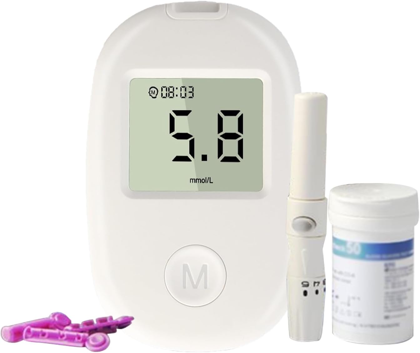 Appareil GlycéMie, Oxymètre de Doigt, Glucomètre Minimalement Invasif Portable, Lecteur de Glycémie Indolore avec Affichage LED, Mesure Rapide De 5-8 Secondes, Pour Un Usage Domestique Et ExtéRieur