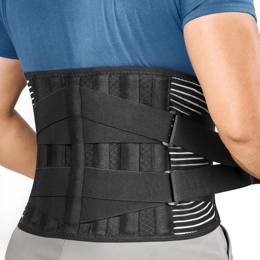 FREETOO Ceinture Lombaire Ceinture de Soutien Lombaire Maintenir Bien Les Lombaires 4 Ressorts Soutien Sangle Double Réglable pour Homme et Femme L (Lot de 1)