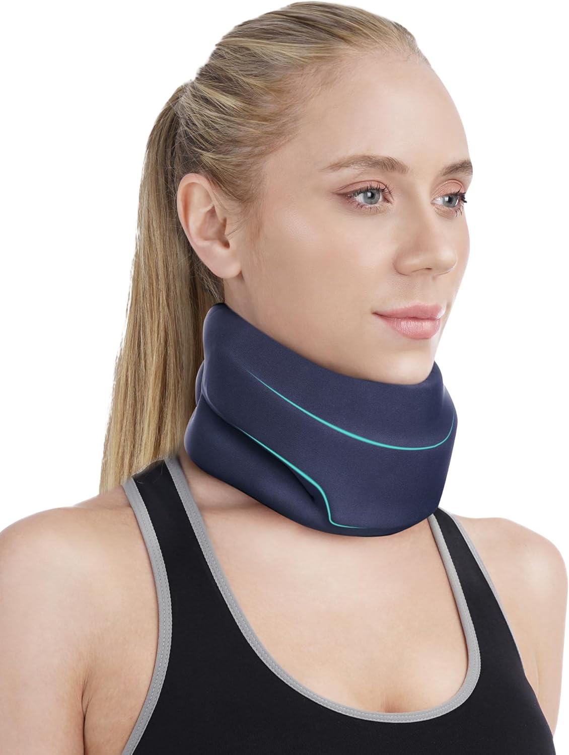 Bandage de Cou pour les Douleurs,Collier Semi-Rigide pour Cervicales Douloureuses, Collier Cervical Maintient Soulager la Pression,Minerve Cervicale pour Femme et Homme (M)