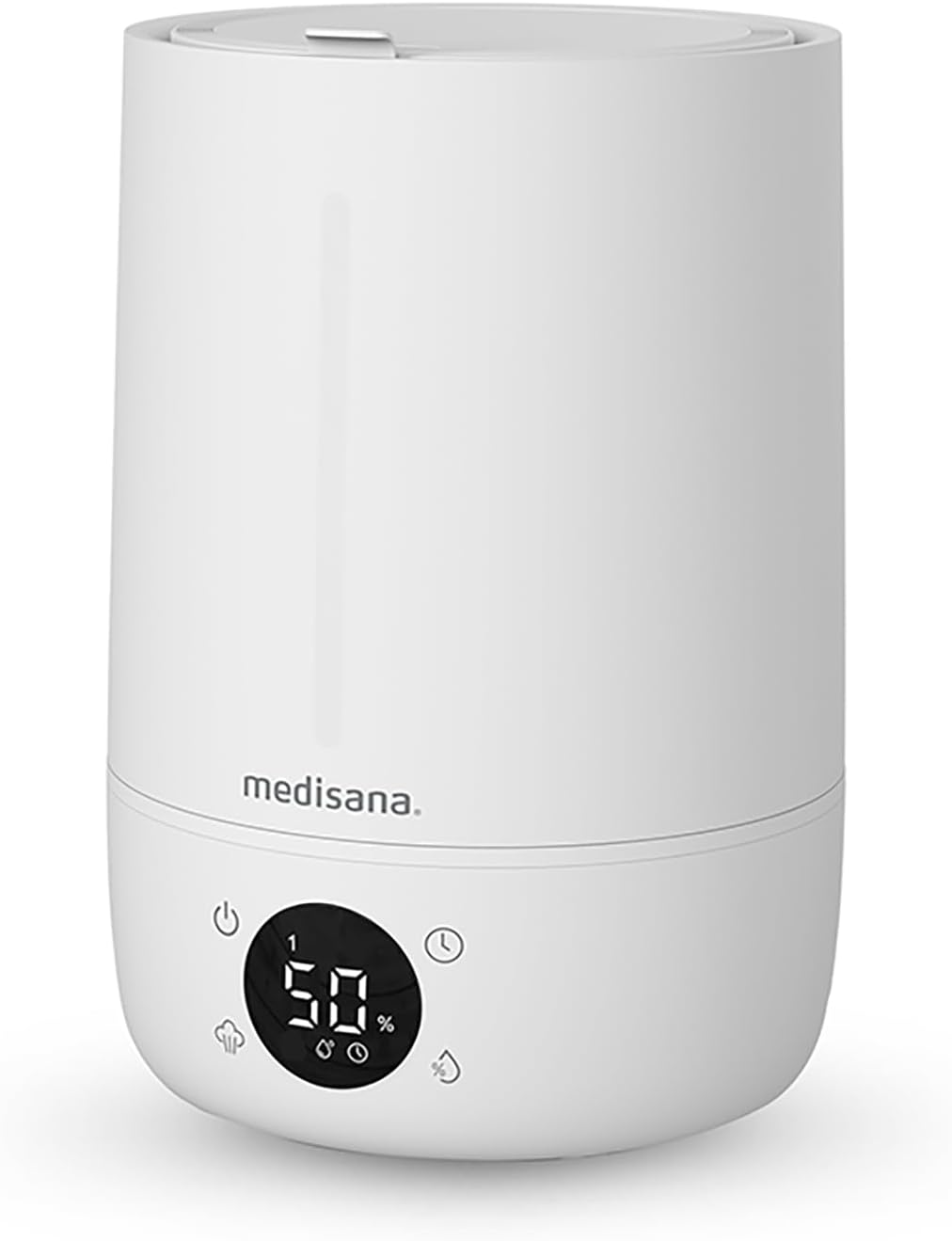 AH 663 Humidificateur d'air chambre avec hygromètre et technologie à ultrasons, purificateur d'air avec affichage LED, minuterie et mode sommeil, diffuseur electrique pour bébé