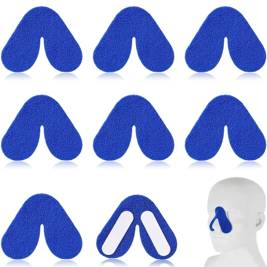 8 pièces Nasenpolster für CPAP-Mask,CPAP nasenpolster,Polster Nasenschutzpolster für CPAP-Maschine,Adaptation universelle,Masque d'apnée du sommeil,réutilisable et lavable
