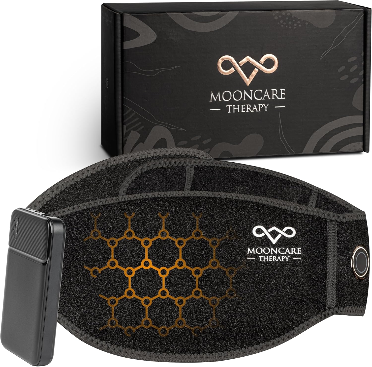 Ceinture Chauffante sans fil lombaire - Règles Douloureuses - Discrète, légère et sans fil - 3 niveaux de température - Batterie 5000mah - Du 34 au 50