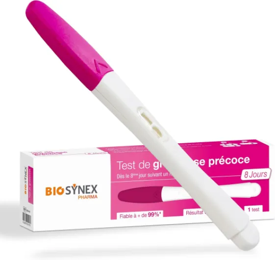 BIOSYNEX - Test de Grossesse Ultra Précoce - Efficace dès 8 Jours Après un Rapport - 1 Test