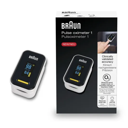 Oxymètre de pouls 1 - Moniteur précis d’oxygène sanguin au doigt - Utilisation simple pour usage domestique - BPCO, pneumonie ou apnée du sommeil - Idéal pour les athlètes- YK-81CEU Unique