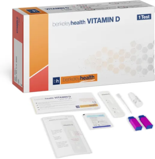 Kit d'Auto-Test de la Vitamine D - Kit de Test à Domicile pour la Carence en Vitamine D - Test Sanguin - Rapide et Précis - Kit de Test à Domicile Facile à Utiliser - 1 Test