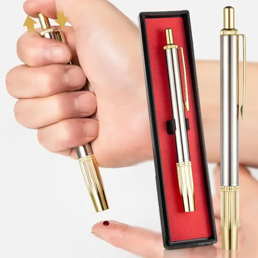 Stylo Lancette De Sang, Stylo De Lancette De Sang, Stylo De Lancette D'acupuncture Par Ventouses, Dispositif De Lancette En Acier Inoxydable, Stylo De Test Sanguin