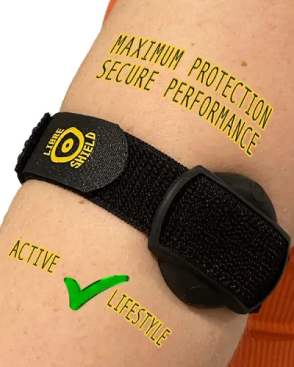 Freestyle Libre Shield 2 Brassard pour moniteur de glycémie continu Freestyle Libre 2 Protection contre le diabète Patchs adhésifs non nécessaires Housse de capteur Freestyle Libre 2 Design étanche Noir