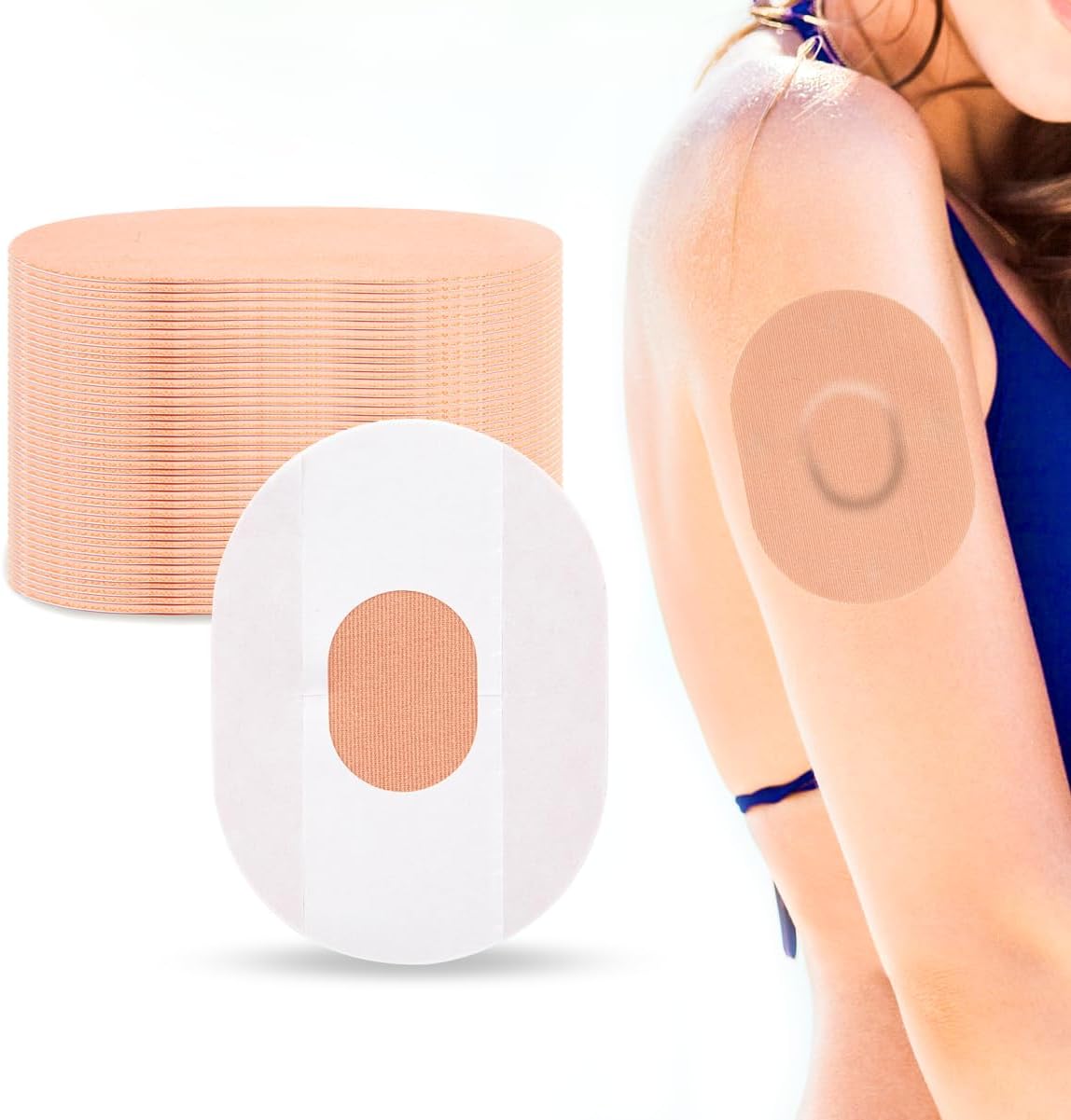 Patchs Dexcom G6, Lot de 40 pansements Libre Patchs Autocollant pour Dexcom G6, Capteur Protect Étanche Doux pour la Peau Beige 40 pièce Beige