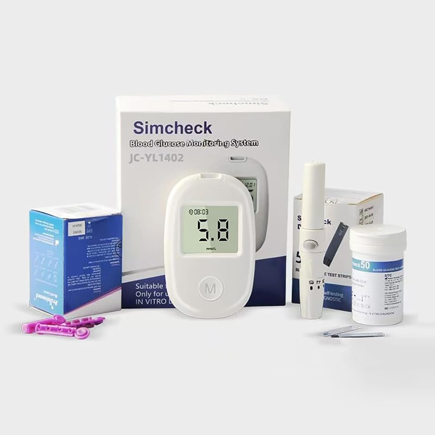 Appareil GlycéMie, Glucometre Pour GlycéMie Minimalement Invasif, Lecteur GlycéMie Portable, Mesure Rapide De 5-8 Secondes, Convient Pour Un Usage Domestique Et ExtéRieur.