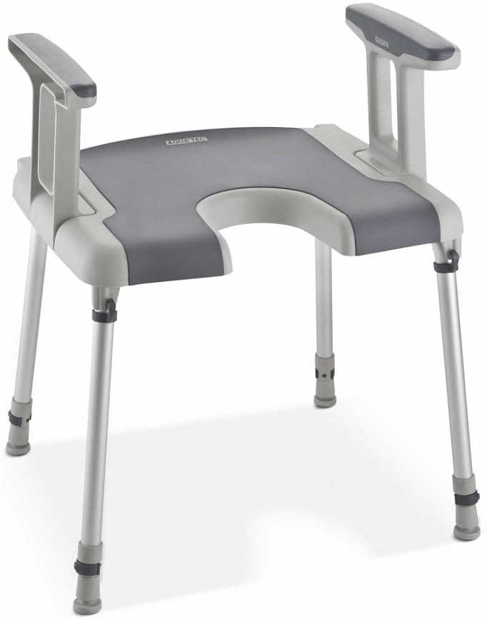 Invacare Aquatec® Sorrento Tabouret de Douche avec accoudoirs et découpe hygiénique