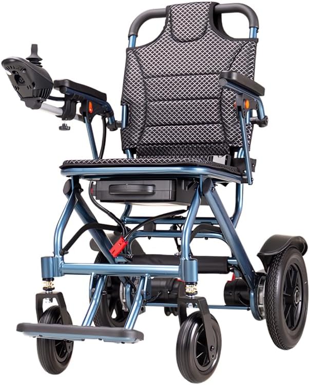 Le fauteuil roulant électrique pliable ByteTecpeak D04, équipé d'une batterie lithium amovible de 10 Ah, d'un moteur de 500 W, avec une autonomie de 20 km et une capacité de charge maximale de 150 kg
