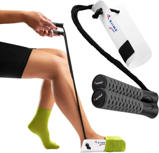 Enfile Chaussette - SOKELP – Enfile Bas de Contention – Enfile Chaussettes pour Personne Agee – Appareil pour Mettre les Chaussettes – Idéal Grossesse, Seniors, Post-Opératoire Gris