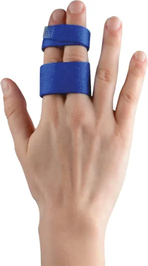 Bandes de Maintien Doigts - Reprise Sportive après Entorse, Luxation, Fracture - 2 Bandes Indépendantes, Maintien Souple, Serrage Adaptable - Dispositif Médical CE - Taille Unique