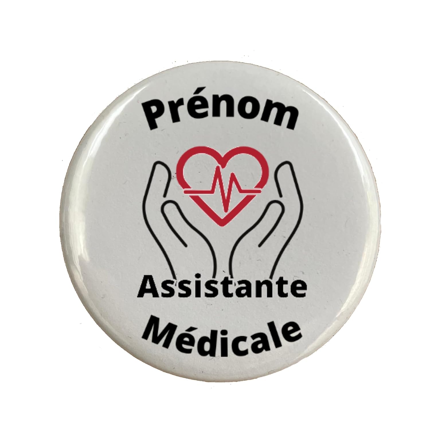Badge broche assistante médicale personnalisable