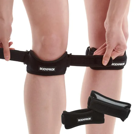 Lot de 2 sangles de genou pour tendon rotulien, attelle de soutien pour le soulagement de la douleur au genou