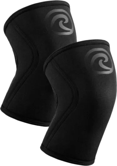 Genouillère en néoprène de 5 mm pour soutenir les genoux - Stabilise les articulations et les muscles - Idéal pour le sport la musculation M Carbon/Noir - 1 Paire