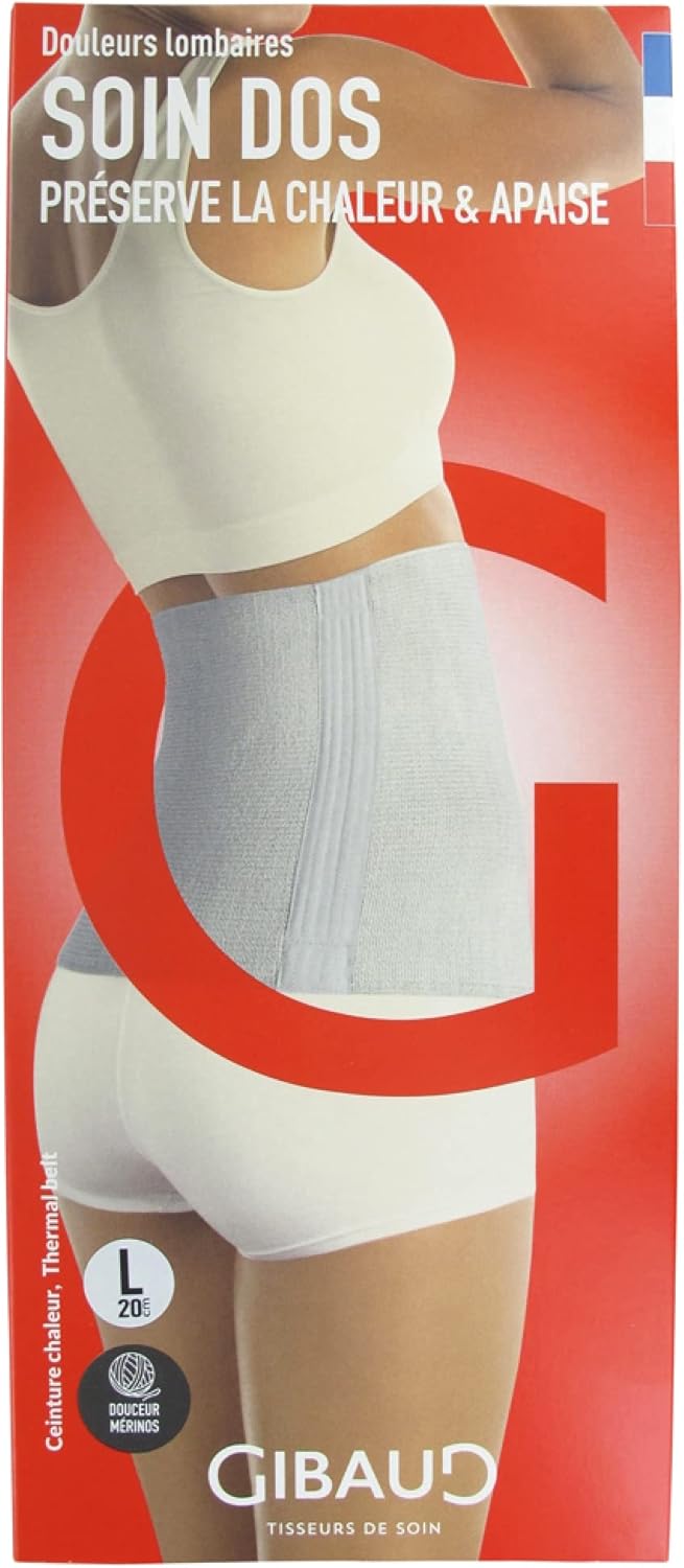 Gibaud Soin Dos Ceinture Chaleur Écru Hauteur 20 cm - Taille L Taille L Hauteur 20 cm