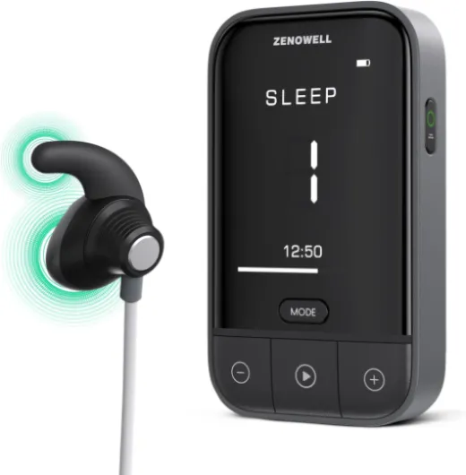 ZENOWELL Stimulateur de nerf vagus auriculaire - Appareil d'aide au sommeil - Dispositif portable breveté pour restaurer le calme, soulager le stress et récupérer - Appareil de relaxation pour un