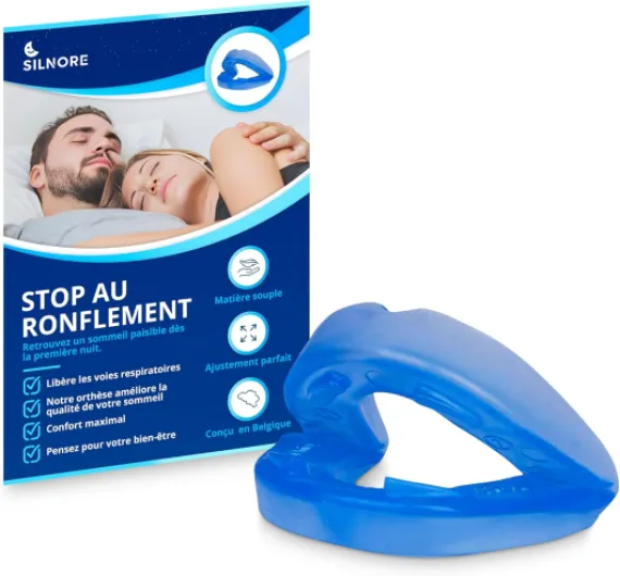 SILNORE - Gouttière Dentaire Anti Ronflement - Dispositif Anti-Ronflement et Apnée du Sommeil pour Mieux Respirer et Passer des Nuits Paisibles - Gouttière Anti-Ronflement & Bruxisme Bleu