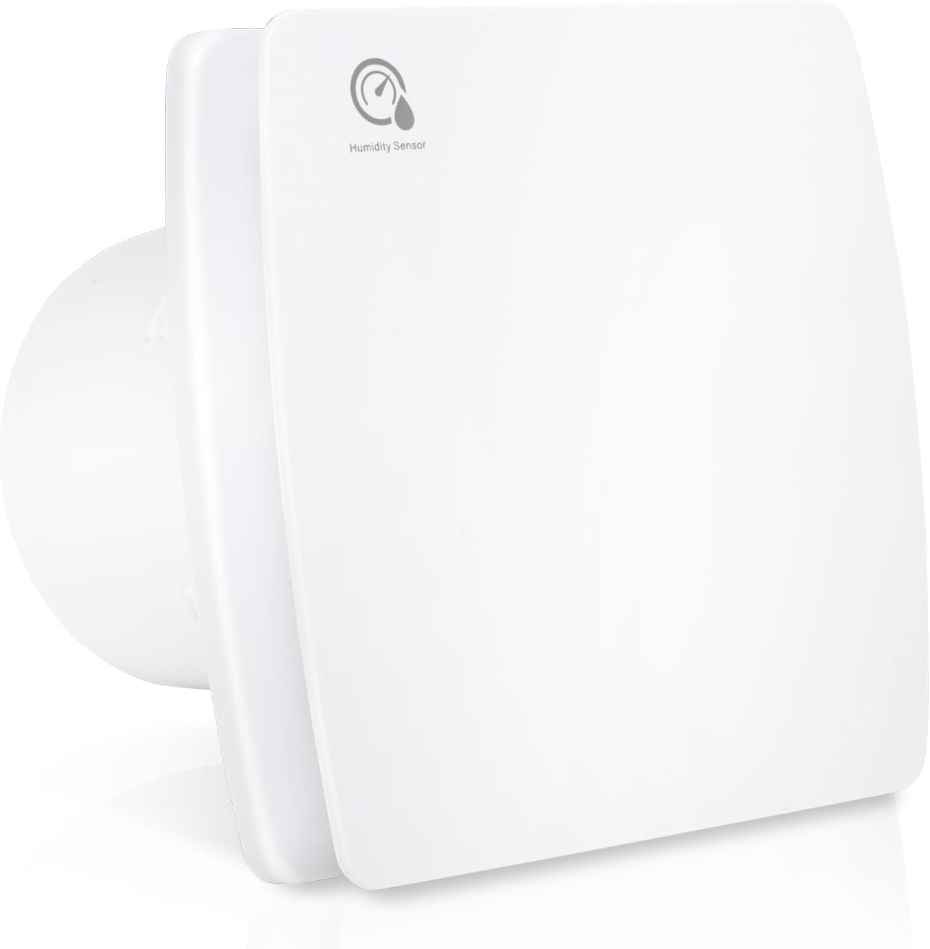 Randaco Ventilateur de salle de bain 100mm｜Avec capteur d'humidité et clapet anti-retour timer｜Montage au plafond et au mur｜Fonctionnement silencieux｜Pour cuisine, salle de bain et cave｜Blanc Ø100mm Ventilateur D’extraction avec Capteur D’humidité