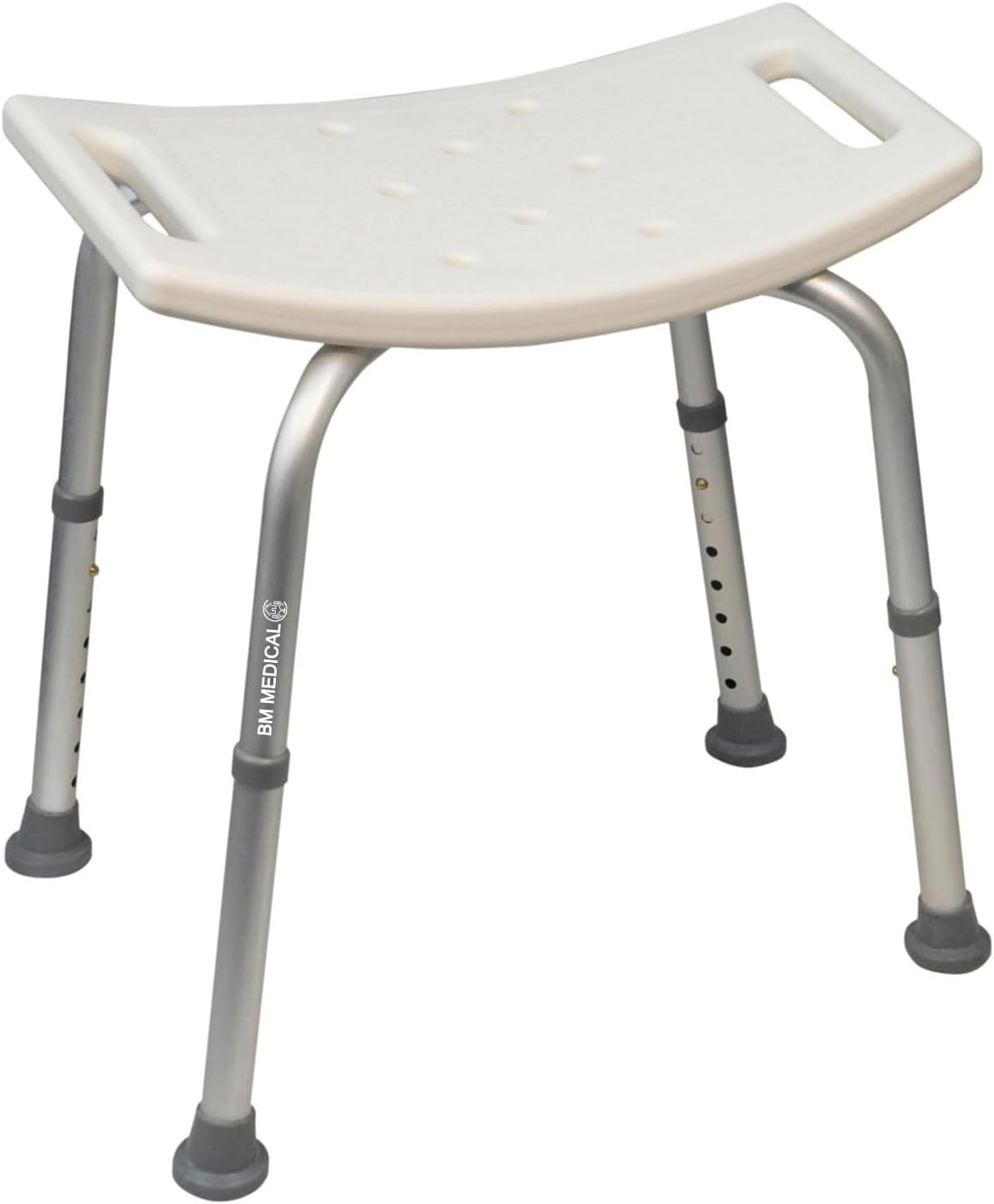 Siège Tabouret de Douche Hauteur réglable Bm Medical TD40 - poignées intégrées pour Aider au Maintien/Transfert Anti-dérapants