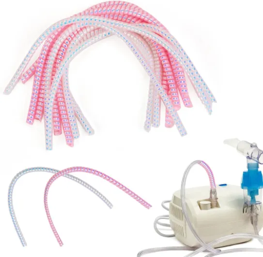 Lot de 10 Supports de Tube à Oxygène à Sertir, Support de Tube à Oxygène pour Concentrateur d'Oxygène Portable Tuyau d'Oxygène Canule Nasale Redresseur de Tube à Oxygène