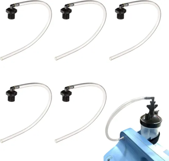 Lot de 5 tubes de raccordement pour bouteille d'humidificateur compatible avec EverFlo 5 L concentrateur d'oxygène, générateur d'O2, humidificateur coudé, 30,5 cm de long