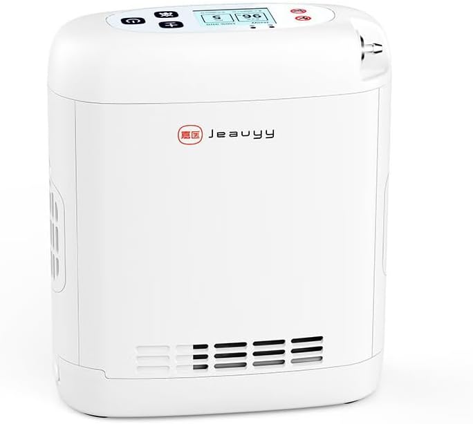 Portable amélioré pour la maison/voyage/dans le véhicule, 1 à 5 L réglable à 93 % avec accessoires, batterie remplaçable/faible bruit