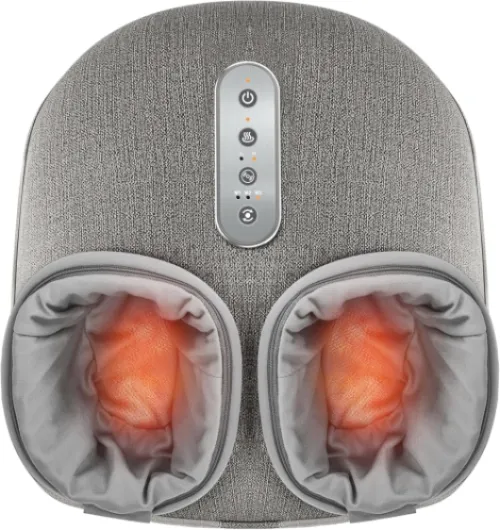 Appareil de massage des pieds avec chaleur, masseur de pétrissage profond, soulage les muscles fatigués et plantaire