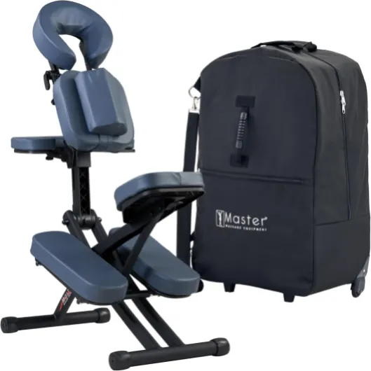 Master Massage Rio Fauteuil de Massage Portable en Aluminium Bleu Standard