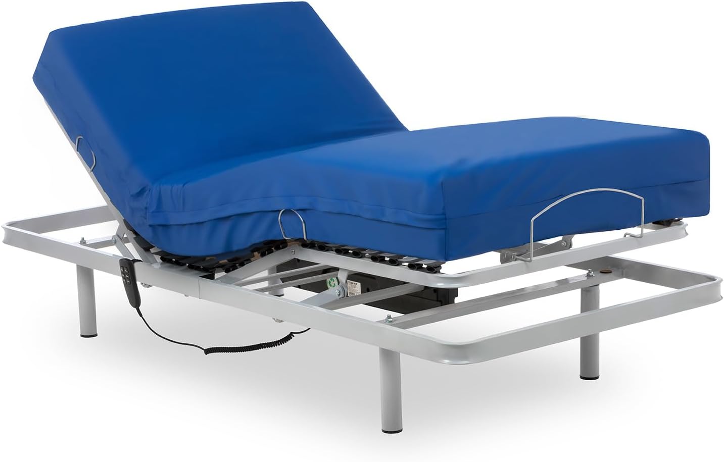 Lit Électrique renforcé avec Matelas sanitaire HR imperméable (80x200 cm) Sans Barres de Lit Rabattables 80x200 cm
