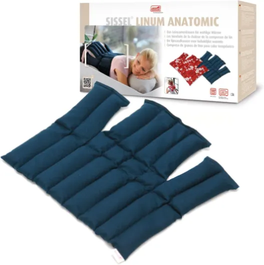 Sissel Compresse Chaude ou Froide au Graines de Lin mixte adulte Bleu Taille Unique (36 x 38 cm)