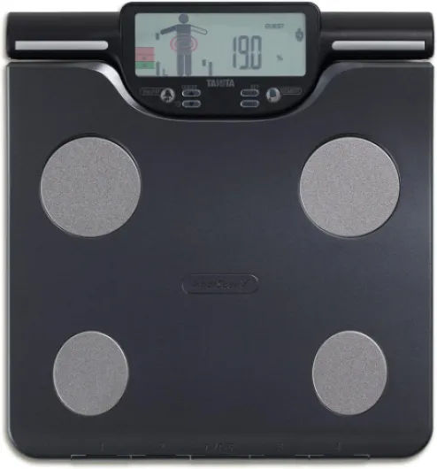 BC-613 Échelle de Composition Corporelle Segmentaire Graisse Corporelle Masse Musculaire par Partie du Corps Apport Calorique Quotidien 10 Lectures Noir Gun Metallic/ Noir