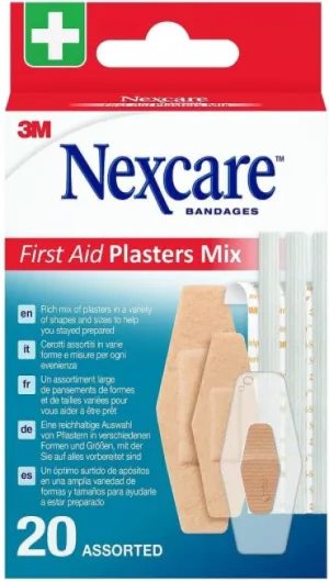 Pansements Premiers Soins Mixtes Nexcare , assortiment, 20/boîte
