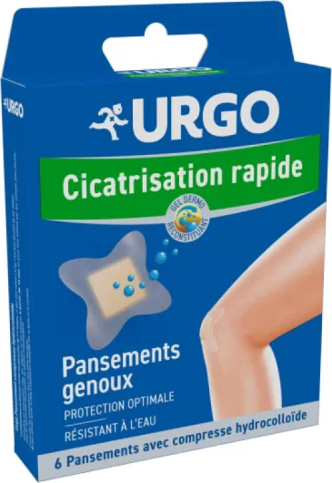 Cicatrisation rapide pansement genoux 6 pansements Chair 2 tailles : 4 petits 68x68mm et 2 grands 77x62mm