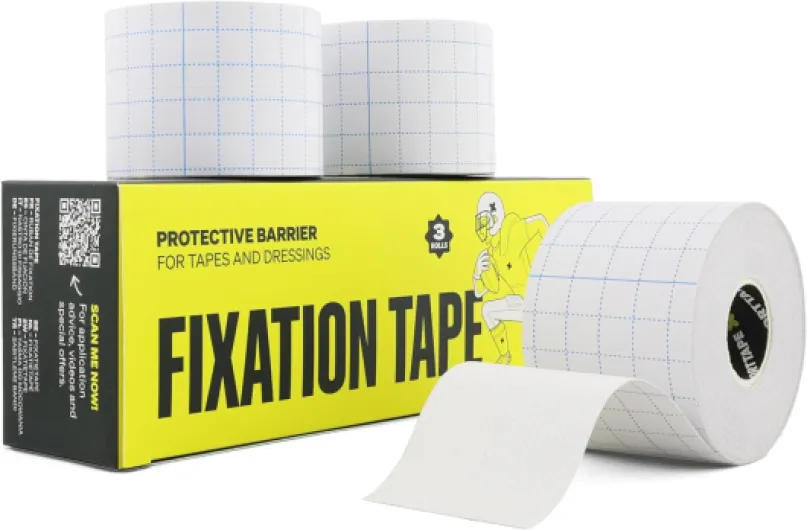 Bande de fixation – 3 rouleaux 5 cm x 10 m - Bande adhésive médicale non-tissée pour pansements et maintien - Protection plaies, bande de sport, ruban pour henné