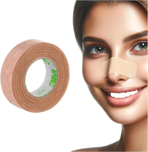 3M Micropore 1533, Ruban Adhésif Chirurgical, Certificat de Conformité Médicale, Microporeux et Flexible, Sparadrap pour Nez, Rhinoplastie - Couleur Chair (2.5 cm x 9 m) (1.25 cm x 9 m)