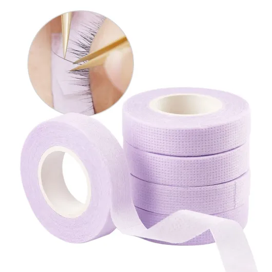 Lot de 6 rouleaux de ruban adhésif pour extensions de cils - Isolation microporeuse - Violet Purple