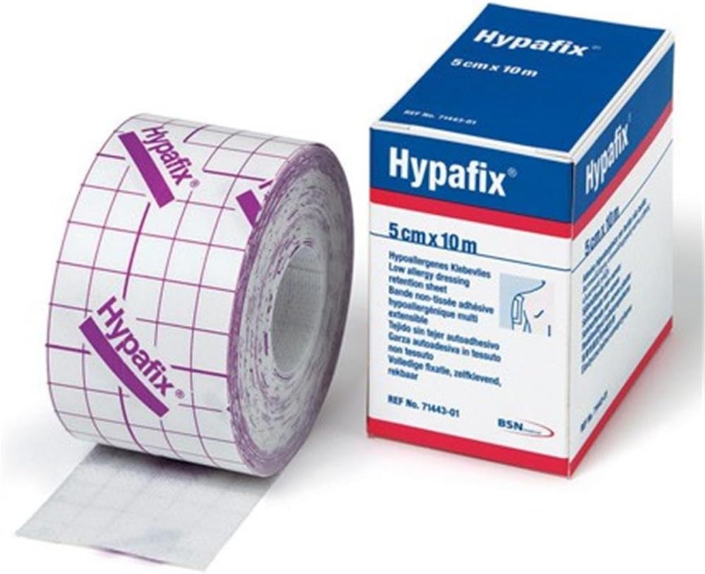 HYPAFIX Rouleau de rétention adhésif en tissu non tissé 5 cm x 10 m