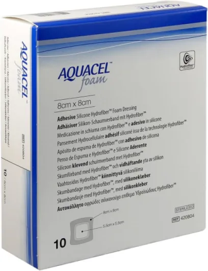 Aquacel carré Pansement adhésif mousse, 8 x 8 cm