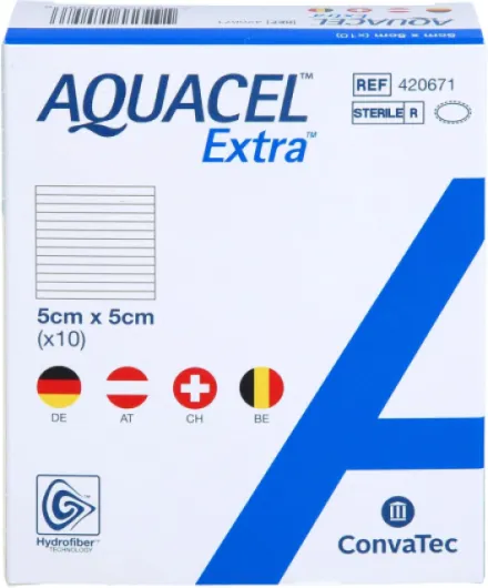 Aquacel Compresse supplémentaire 5 cm x 5 cm (x10)